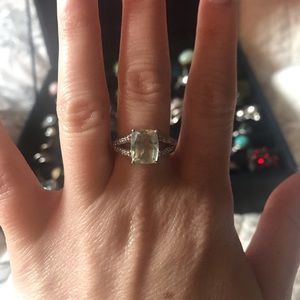 Prasiolite Sterling Silver Ring